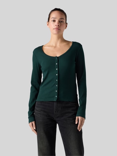 Levi's® Regular Fit Langarmshirt aus Baumwoll-Mix Modell 'AUSTEN' Dunkelgruen 4