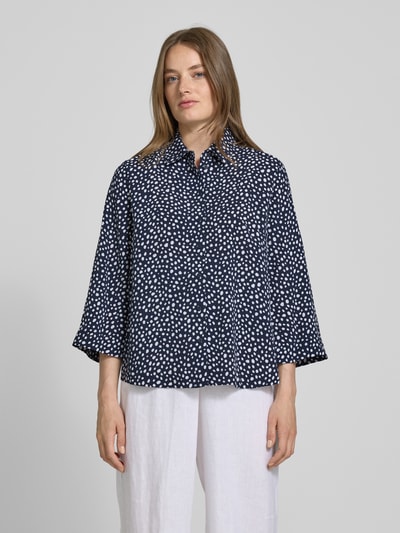 Christian Berg Woman Hemdbluse mit Knopfleiste Dunkelblau 4
