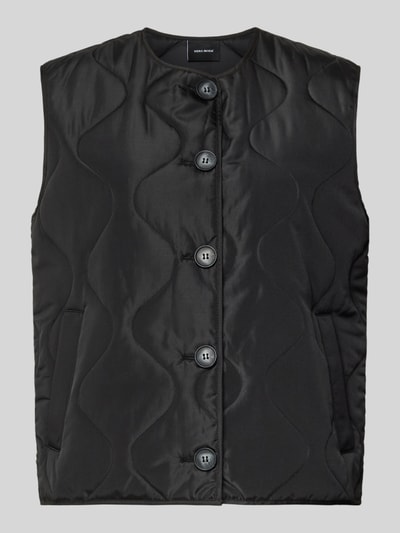 Productfoto, Regular Fit bodywarmer met eenrijige knoopsluiting Model 'MILLIE' van Vero Moda, look: effen, steekzakken, stikpatroon.