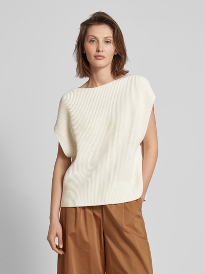 Be Pure Dutch Strickshirt mit U-Boot-Ausschnitt Offwhite 4