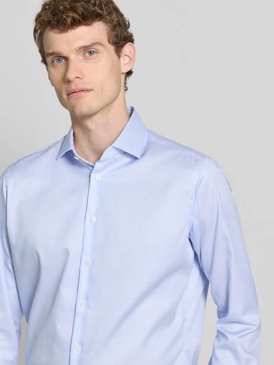 Christian Berg Men Regular fit zakelijk overhemd van premium materiaal met haaikraag Bleu - 3