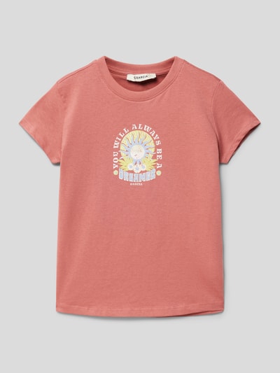 Garcia T-shirt met labelprint Terracotta - 1