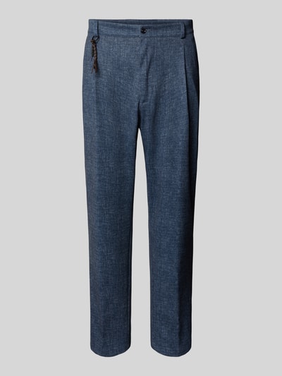 CG - Club of Gents Regular Fit Bundfaltenhose mit Applikation Modell 'Olf' Blau 2