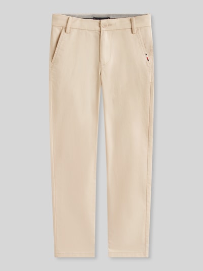 Tommy Hilfiger Kids Chinos o kroju regular fit z mieszanki bawełny Beżowy 2