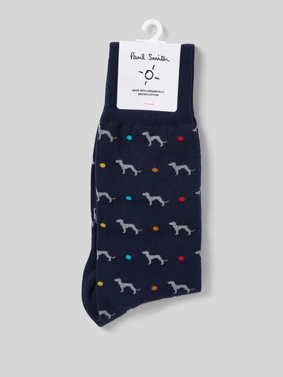 PAUL SMITH Socken mit Stukturmuster Modell 'HANK' Marine 3