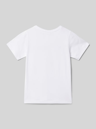 CHAMPION T-Shirt mit Label-Print Weiss 3