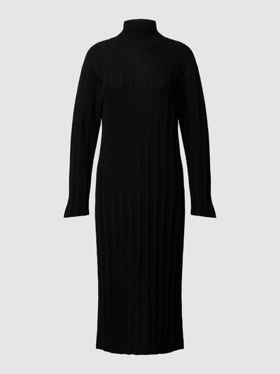 MaxMara Leisure Strickkleid aus Wolle mit Stehkragen Black 2