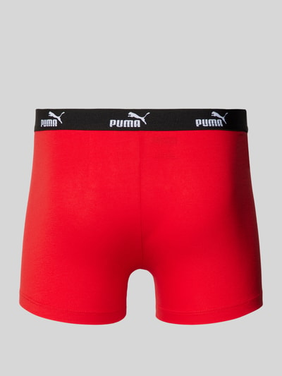 Puma Boxershorts mit elastischem Label-Bund Modell 'SOLID' im 4er-Pack Rot 3