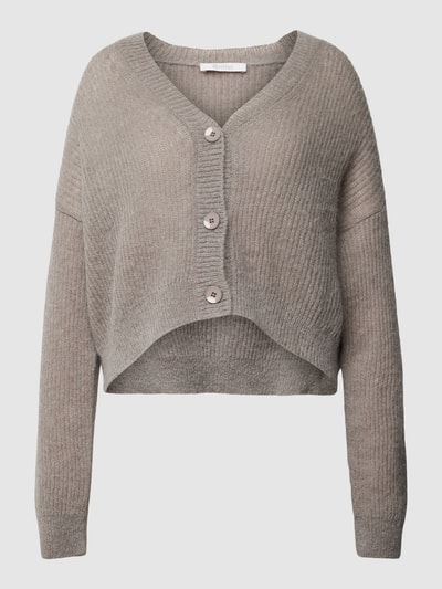 MaxMara Leisure Cardigan mit überschnittenen Schultern Modell 'RUGIADA' Hellgrau 2