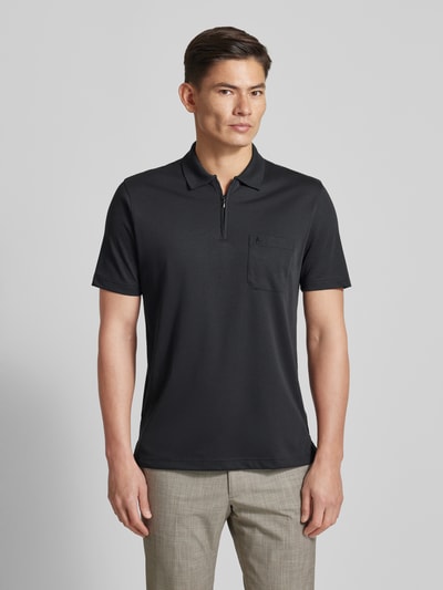 RAGMAN Regular Fit Poloshirt mit Logo-Stitching Black 4