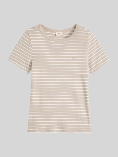 Levi's® slim fit T-shirt van katoenmix Beige gemêleerd - 2