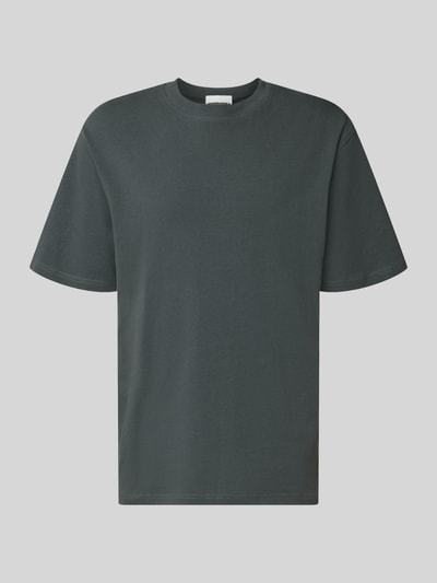 Produktfoto, Relaxed Fit T-Shirt aus Bio-Baumwoll-Mix Modell 'MAARKOS' von Armedangels, Optik: Unifarben, Jersey, Logo-Stitching