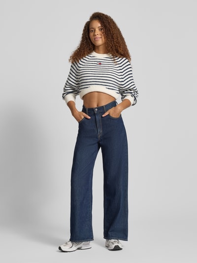 Tommy Jeans Boxy Fit Strickpullover mit Woll-Anteil Weiss 1