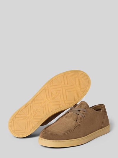 Produktfoto, Schnürschuhe aus echtem Veloursleder Modell 'KARO 4B' von Marc O'Polo, Optik: Unifarben, Schuhspitze: Abgerundet, Absatzform: Flach, mit Label-Prägung, Schnürung, strukturierter Sohle, Materialverarbeitung: Velours, Material: Echtleder