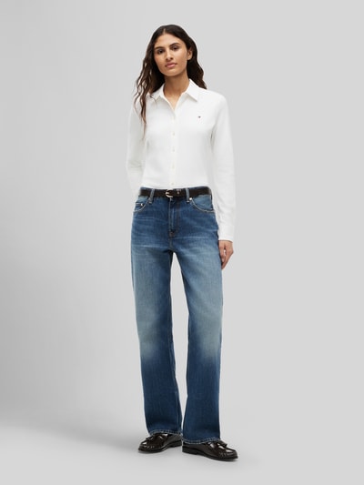 Tommy Hilfiger Slim Fit Hemdbluse aus Baumwoll-Mix Ecru 1