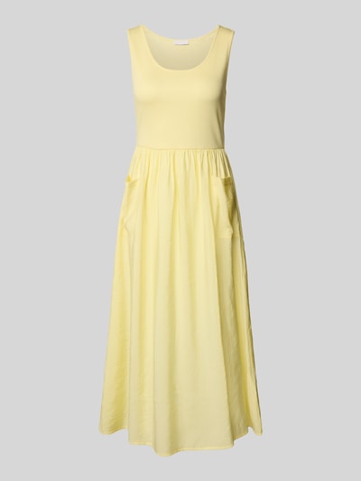 Rich & Royal Sukienka midi z nakładanymi kieszeniami Jasnożółty 2