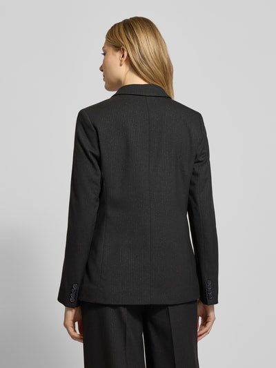 MORE & MORE Żakiet o kroju slim fit z kołnierzem z połami Czarny 5