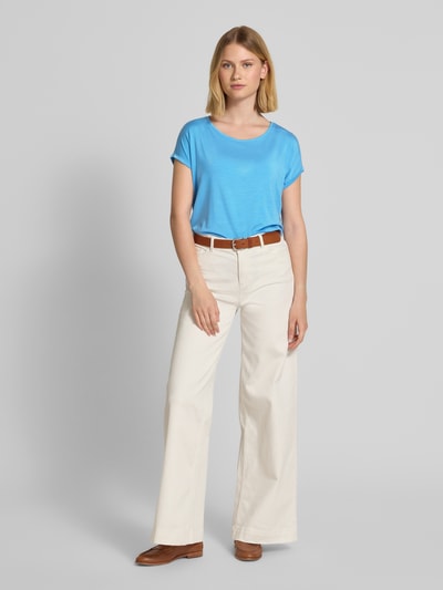 Vero Moda Loose Fit T-Shirt aus Lyocell-Mix Modell 'AVA' Blau 1