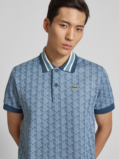 Lacoste Poloshirt met labeldetail Rookblauw - 3