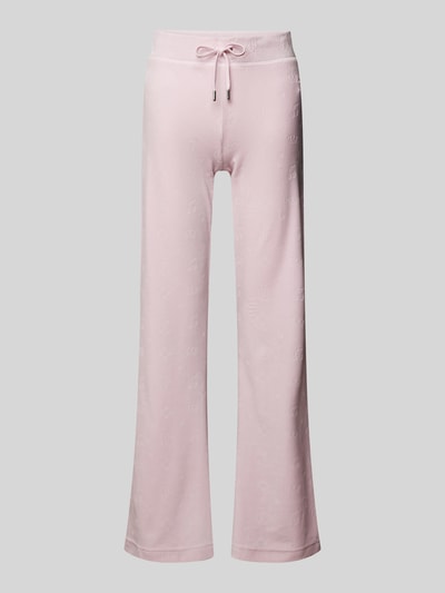 Juicy Couture Flared Sweatpants mit Tunnelzug Modell 'MONOGRAM LISA' Rosa 2