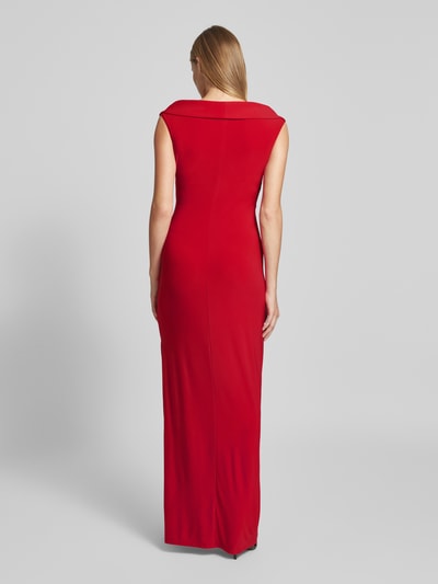 Lauren Ralph Lauren Avondjurk met knoopdetail, model 'LEONIDAS' Rood - 5