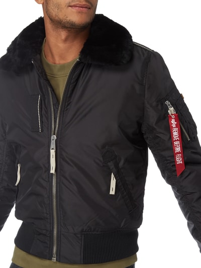 Alpha Industries 'INJECTOR III' mit Besatz aus Schafsfell Anthrazit 3