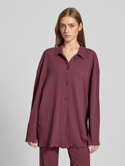 OH APRIL Overhemdblouse met knoopsluiting Donkerrood - 4