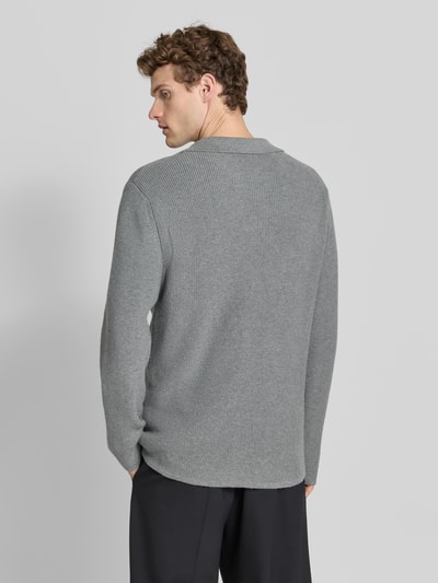 RAGMAN Strickjacke mit Knopfleiste Hellgrau 5