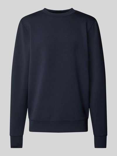 Casual Friday Sweatshirt met ribboorden, model 'Sebastian' Marineblauw - 2