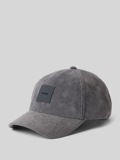 CK Calvin Klein Basecap aus Cord mit Label-Patch Anthrazit 1