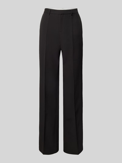 Neo Noir Straight leg pantalon met persplooien, model 'Alice' Zwart - 1