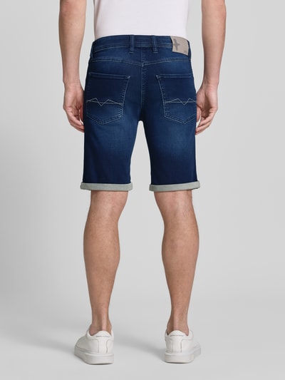 MAC Regular Fit Bermudas in Denim-Optik mit Eingrifftaschen Dunkelblau 5