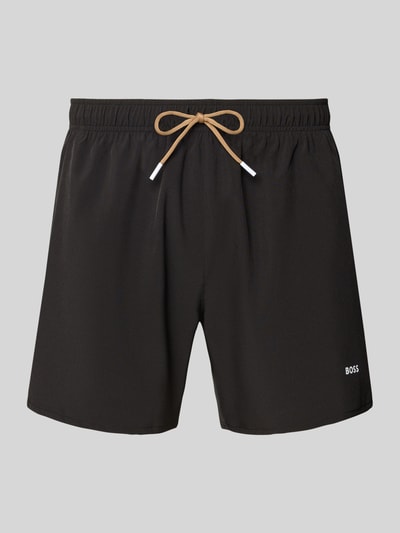 BOSS Regular Fit Badeshorts mit Logo-Detail Black 1