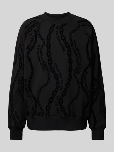 Versace Jeans Couture Sweatshirt mit gerippten Abschlüssen Black 2