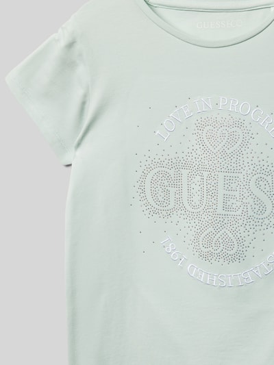 Guess T-Shirt mit Label-Details Bleu 2