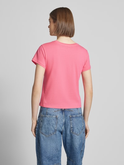 Review T-Shirt mit Motiv-Stitching Pink 5