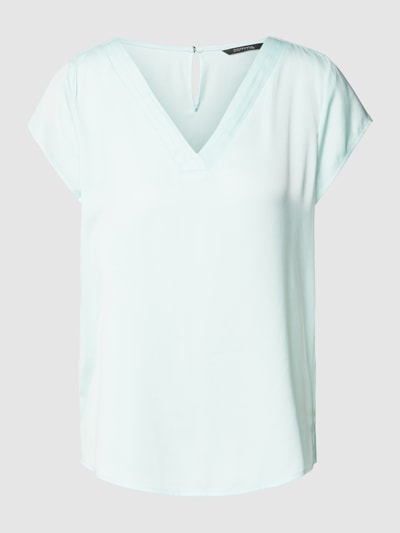 COMMA Blouseshirt met V-hals Mintgroen - 2