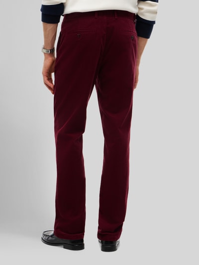 Tommy Hilfiger Slim Fit Cordhose aus Baumwoll-Mix Bordeaux 5