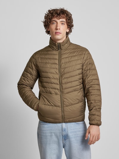 Jack & Jones Gewatteerd jack met opstaande kraag, model 'STATE' Olijfgroen - 4