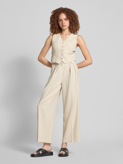 LeGer by Lena Gercke Gilet met paspelzakken en V-hals Beige - 1