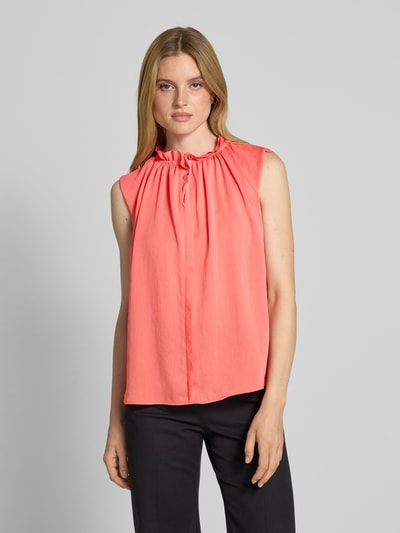 Marc Cain Blousetop met opstaande kraag en kapmouwen Koraal - 4