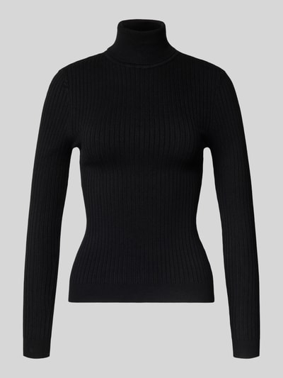 Only Slim Rollkragenpullover aus Viskose-Mix Modell 'KAROL' Black 2