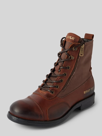 Replay Boots met ritssluiting model PACK BIKER in cognac online kopen P C