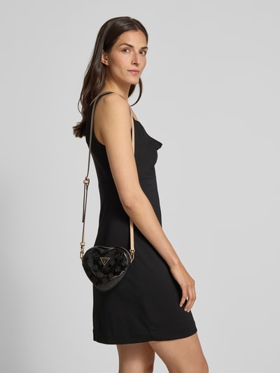 Guess Schoudertas met labeldetail, model 'ARNELA MINI HEART' Zwart - 1