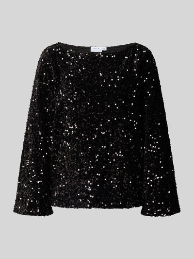 VILA Blusenshirt mit Paillettenbesatz Modell 'FAITH' Black 2