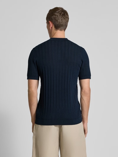 Drykorn Slim fit poloshirt met knoopsluiting, model 'TRITON' Donkerblauw - 5