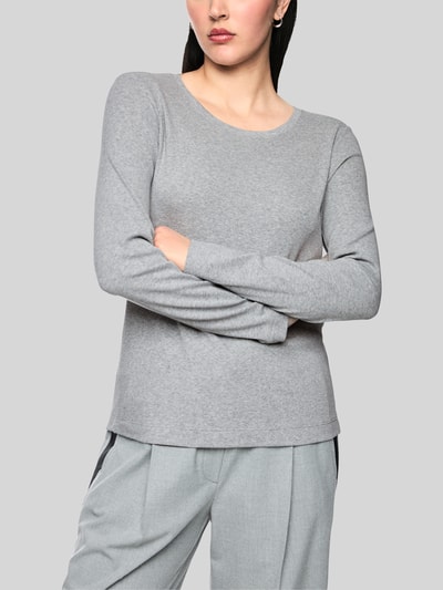 Marc Cain Langarmshirt mit Rundhalsausschnitt Mittelgrau 4