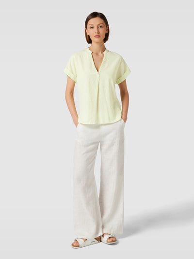 Montego Comfortabele blouse met opstaande kraag Neon groen - 1