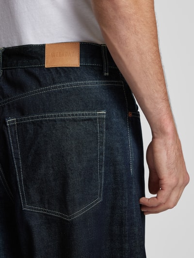 WEEKDAY Baggy fit jeans in 5-pocketmodel, model 'Astro' Donkerblauw - 3