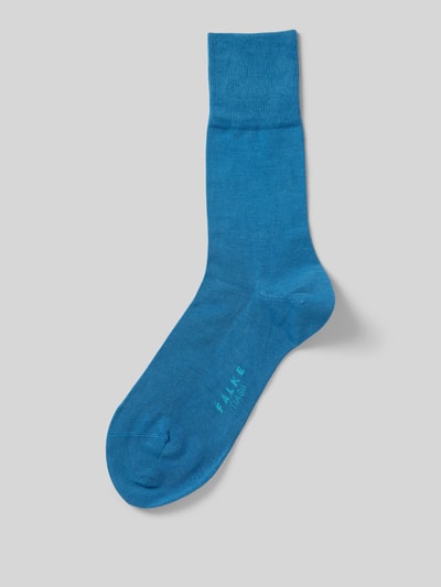 Falke Socken mit Label-Detail Modell 'Tiago' Hellblau 1